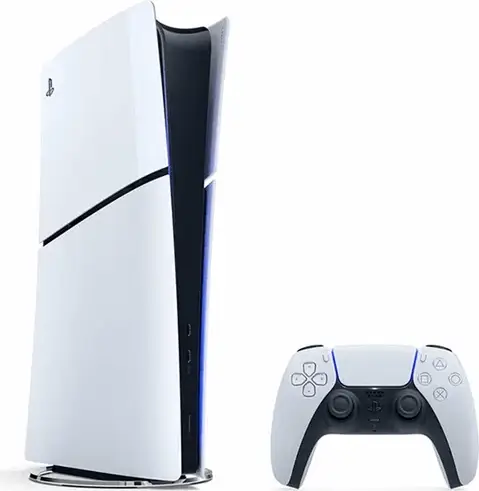 קונסולה לבנה Playstation 5 Slim 1TB Blu-Ray ו-3 משחקים אקראיים Playstation - PS5