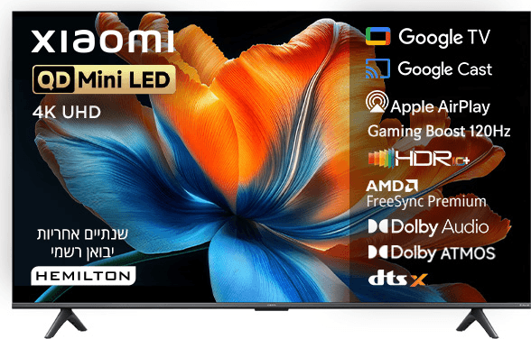 טלוויזיה חכמה "75 TV S Mini LED 2026 1200nits Xiaomi - שיאומי