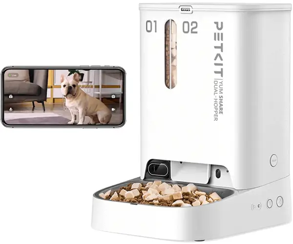 מתקן האכלה חכם לחיות מחמד YumShare Dual-Hopper with Camera PETKIT