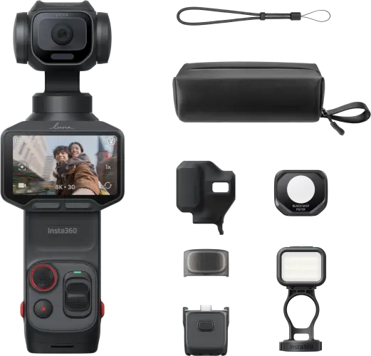 מצלמת גימבל Luna Pro - Fill Light Bundle - לבן Insta360