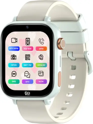 שעון חכם לילדים עם סים מובנה, GPS ותשלום KiDi Prime - בז' Kidiwatch - שעונים חכמים לילדים