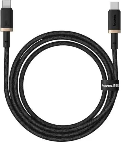 כבל נתונים וטעינה Type-C ל- Type-C Dura Cable 100W - 1M - זהב\שחור Baseus