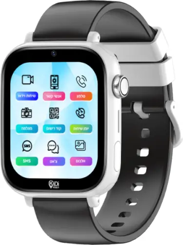 שעון חכם 4G לילדים עם סים מובנה, GPS ותשלום NFC KiDi TAP - שחור Kidiwatch - שעונים חכמים לילדים