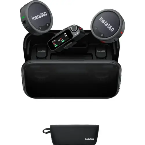 מיקרופון זוגי 2 משדרים+מקלט Mic Pro 2 TX + 1 RX Insta360