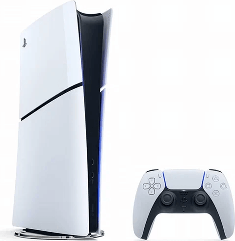 קונסולה לבנה Playstation 5 Slim 1TB Blu-Ray ו-2 משחקים אקראיים Playstation - PS5