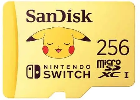 כרטיס זכרון Ultra Micro SD 256GB Nintendo- Pokémon Pikachu Sandisk