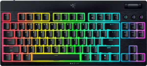 מקלדת גיימינג מכאנית אלחוטית Blackwidow V4 Low-Profile TKL - סוויץ' כתום Razer