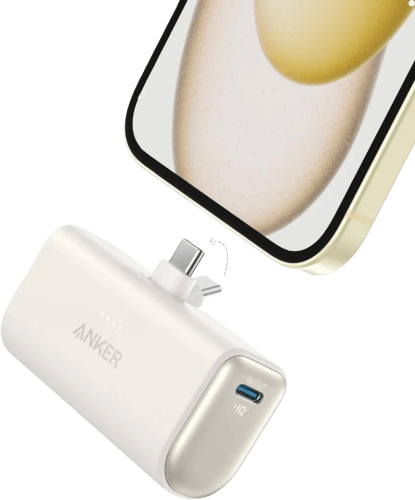 סוללת גיבוי Nano 5000mAh 22.5W - לבן Anker