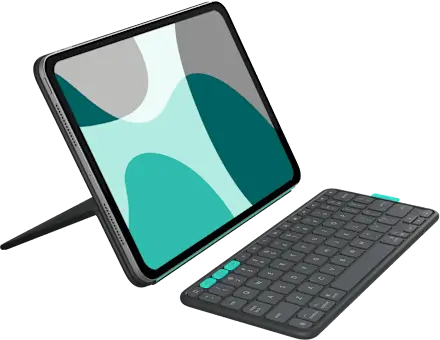 כיסוי ומקלדת לאייפד Pro / Air (5th gen) Flip Folio Logitech