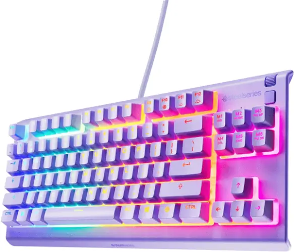 מקלדת גיימינג Steelseries Apex 3 TKL - לבנדר