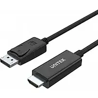 כבל Display Port ל- HDMI באורך 1.8 מטר UNITEK 
