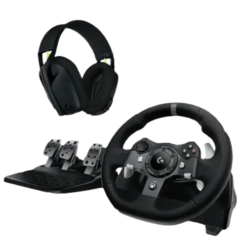 באנדל אוזניות והגה G29 + G435 Logitech