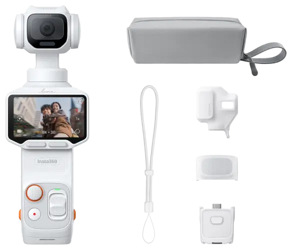מצלמת גימבל Luna Pro - Standard Combo - לבן Insta360