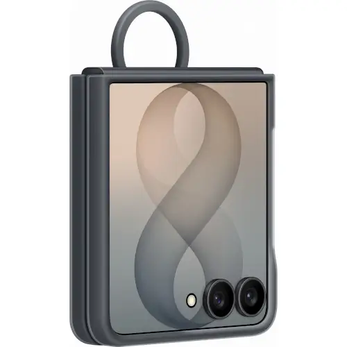 כיסוי אחורי עם טבעת  Silicone Ring Magnet Flip8 Graphite  - שחור גרפיט Samsung