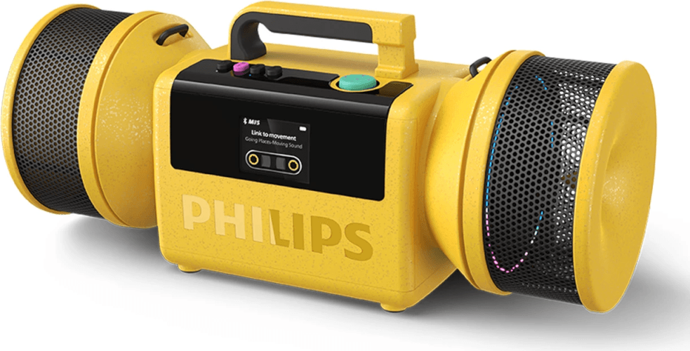 רמקול אלחוטי נייד The Tube - צהוב Philips