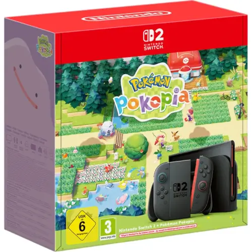 קונסולה ניידת Nintendo Switch 2 Red and Blue Joy-Con + Pokémon Pokopia Nintendo Switch