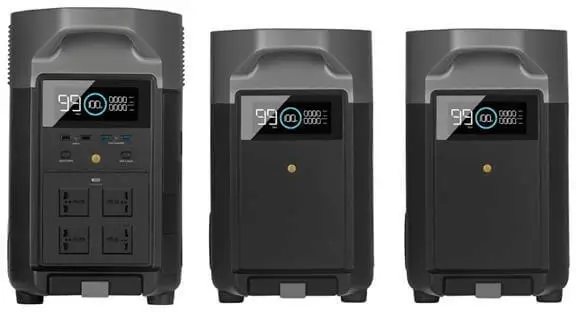 תחנת כח ניידת כולל 2 תאי הרחבה EF DELTA 3600PRO ECOFLOW