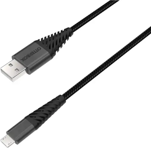 כבל טעינה ונתונים USB-A ל Micro USB - שחור - 2 מטר OtterBox