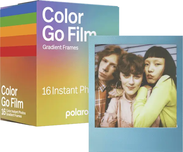 אריזה כפולה (16 דפים) למצלמת פיתוח מיידי Go Color Film Double Pack - Gradient Frames Polaroid - פולארויד