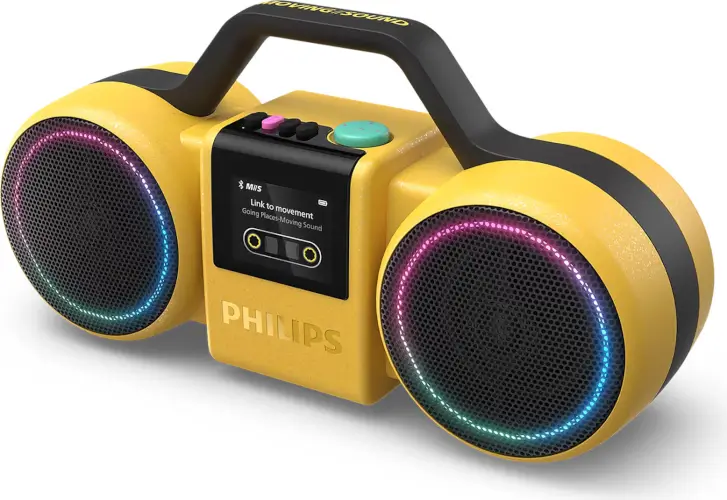 רמקול אלחוטי נייד The Roller - צהוב Philips