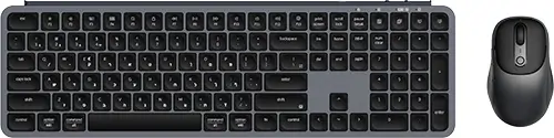 סט מקלדת ועכבר אלחוטיים B6 Pro Wireless Combo - שחור/כסוף Keychron