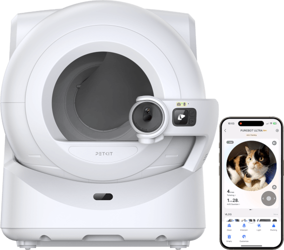 ארגז חול חכם לחתולים עם ניקוי עצמי ומצלמה Purobot Ultra PETKIT