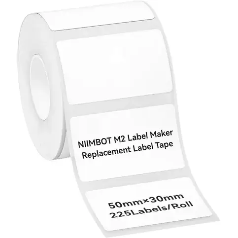 מדבקות לבנות 225 יחידות 50x30 מ"מ NIIMBOT