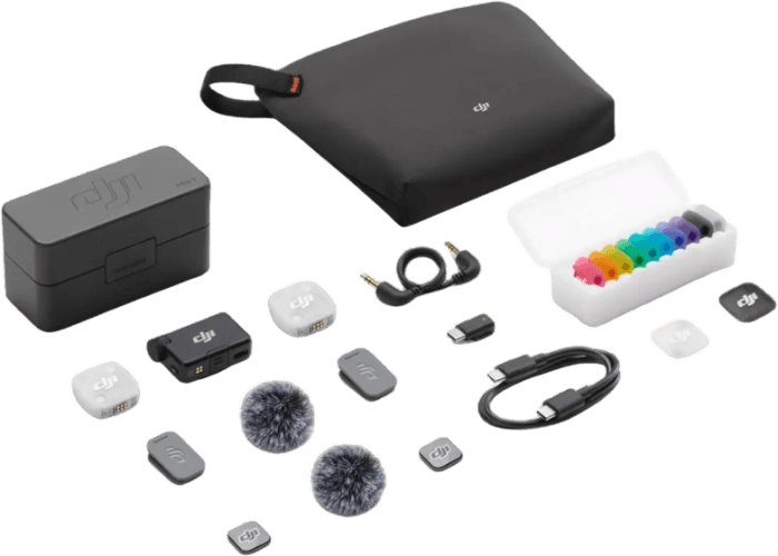 מערכת מיקרופון אלחוטית Mic Mini 2 (2TX+1RX+Charging Case) DJI