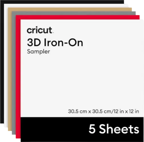 מארז חומר גיהוץ תלת-ממדי 3D Iron-On Bold Sampler (5 יחידות) Cricut