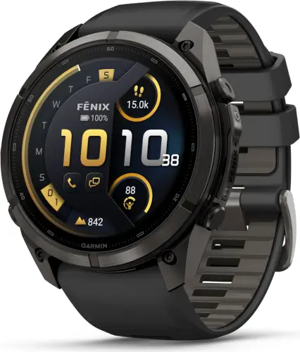 שעון ספורט חכם 51 מ"מ Fenix 9 Pro טיטניום פחם שחור/אפור LTE גרמין - Garmin
