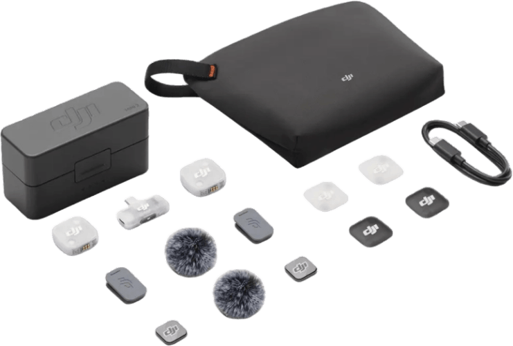 מערכת מיקרופון אלחוטית Mic Mini 2 (2TX+1Mobile RX+Charging Case) DJI