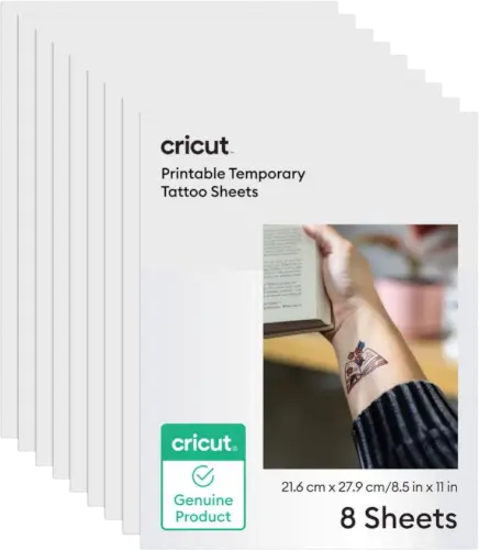 דפי קעקועים זמניים להדפסה A4 Printable Temporary Tattoo Sheets (8 יחידות) Cricut