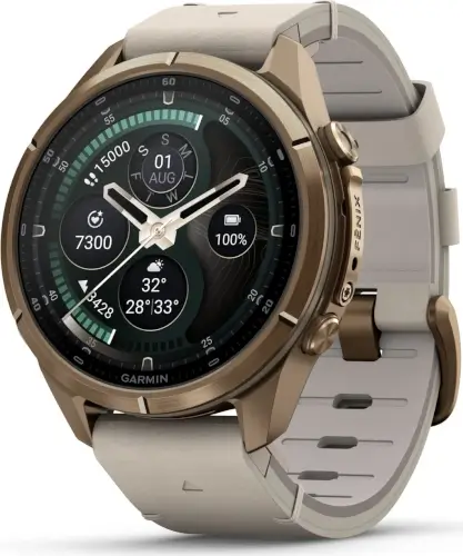 שעון ספורט חכם 43 מ"מ Fenix 9 Pro טיטניום זהב עור LTE גרמין - Garmin