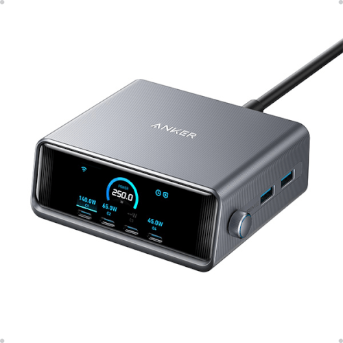 עמדת טעינה 6 יציאות Prime Charger 250W GaN Anker