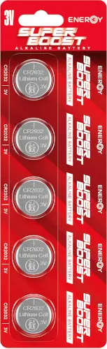 מארז 5 סוללות אלקליין CR2032 - 3V Energy